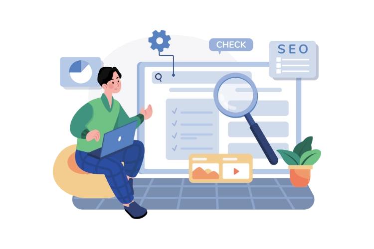 地域SEOで検索上位を実現するためのチェックを行うコンサルタント